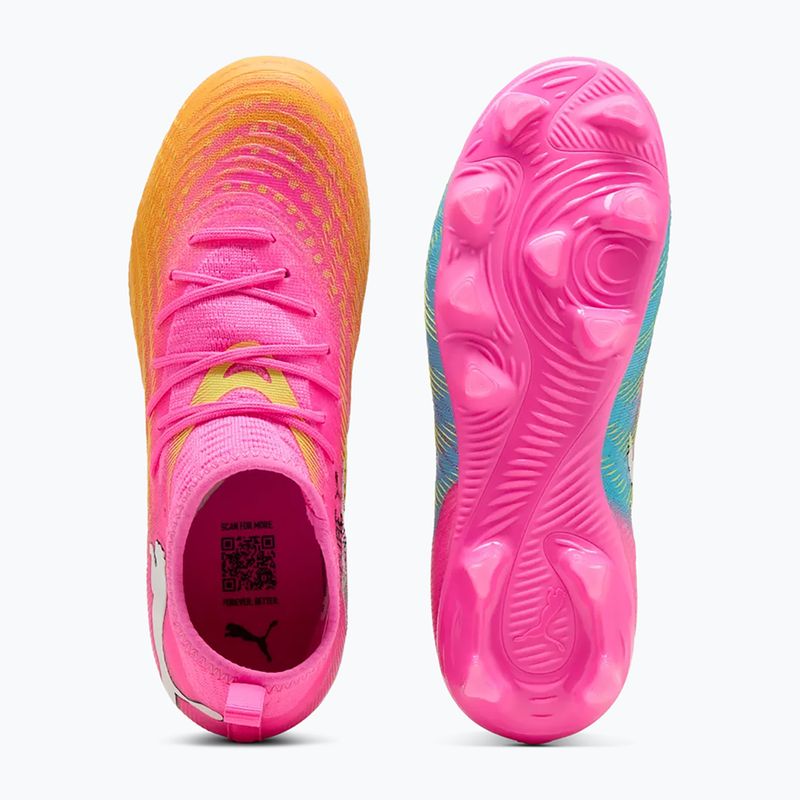Gyerek focicipő PUMA Future 9 Match FG/AG Jr poison pink/puma white/sun stream/bright aqua/puma black 3