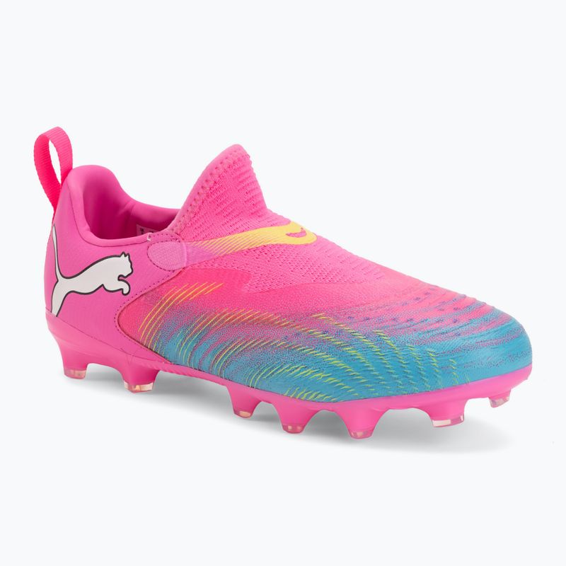 Gyerek focicipő PUMA Future 9 Match LL FG/AG Jr poison pink/puma white/sun stream/bright aqua/puma black
