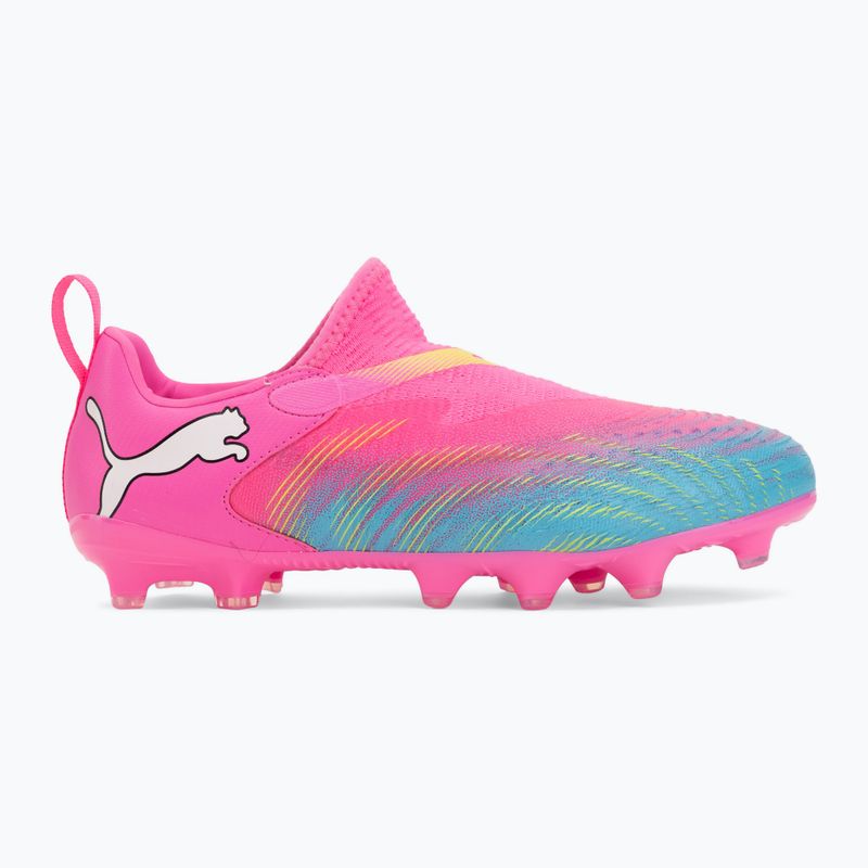 Gyerek focicipő PUMA Future 9 Match LL FG/AG Jr poison pink/puma white/sun stream/bright aqua/puma black 2
