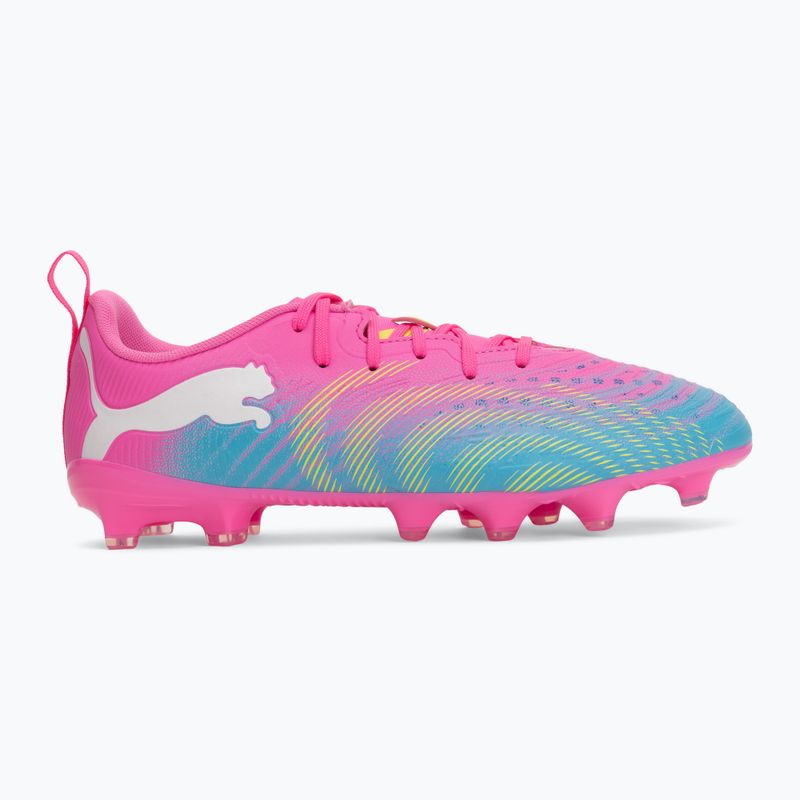 Gyerek focicipő PUMA Future 9 Play FG/AG Jr poison pink/puma white/sun stream/bright aqua/puma black 2