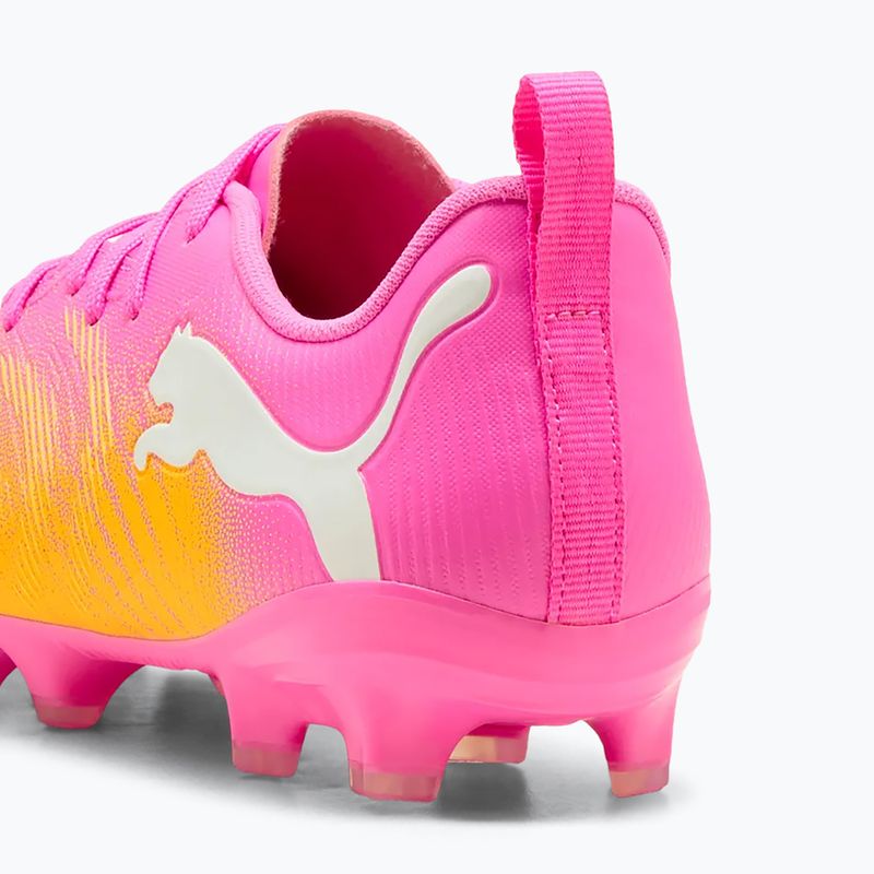 Gyerek focicipő PUMA Future 9 Play FG/AG Jr poison pink/puma white/sun stream/bright aqua/puma black 4