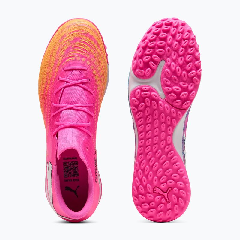 Futballcipő PUMA Future 9 Match Fusion TT poison pink/puma white/sun stream/bright aqua/puma black 3