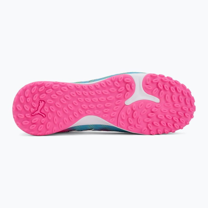 Gyerek focicipő PUMA Future 9 Match TT + Mid Jr poison pink/puma wht/sun stream/bright aqua/puma blk 4