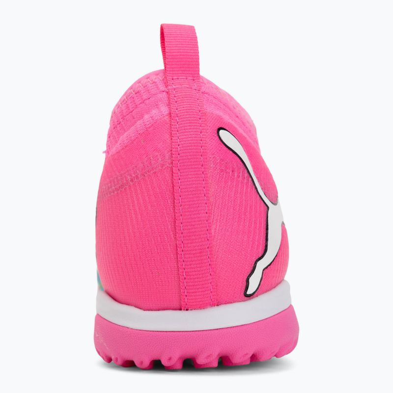 Gyerek focicipő PUMA Future 9 Match TT + Mid Jr poison pink/puma wht/sun stream/bright aqua/puma blk 6