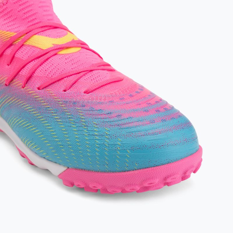 Gyerek focicipő PUMA Future 9 Match TT + Mid Jr poison pink/puma wht/sun stream/bright aqua/puma blk 7