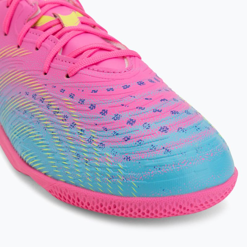 Gyerek focicipő PUMA Future 9 Play IT Jr poison pink/puma white/sun stream/bright aqua/puma black 7
