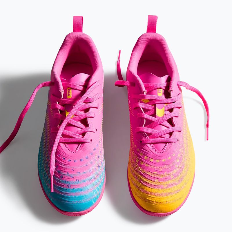 Gyerek focicipő PUMA Future 9 Play IT Jr poison pink/puma white/sun stream/bright aqua/puma black 7