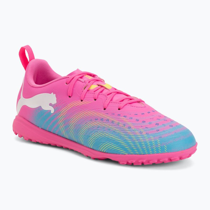 Gyerek focicipő PUMA Future 9 Play TT poison pink/puma white/sun stream/bright aqua/puma black