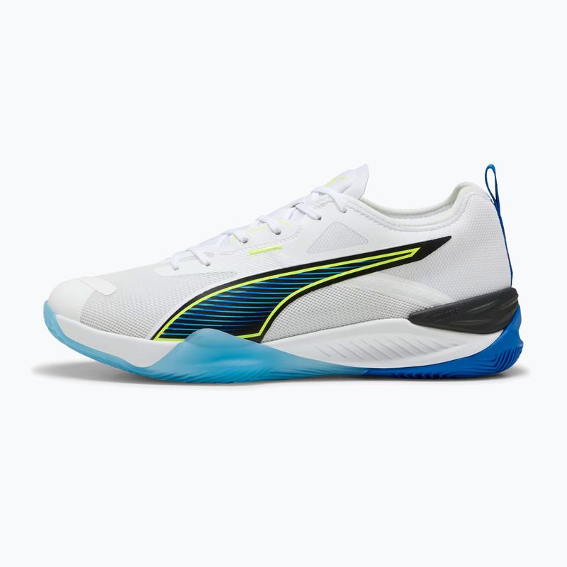 PUMA Eliminate Nitro 4 Game On kézilabdacipő Puma White/Glowing Red/Ultra Blue 8