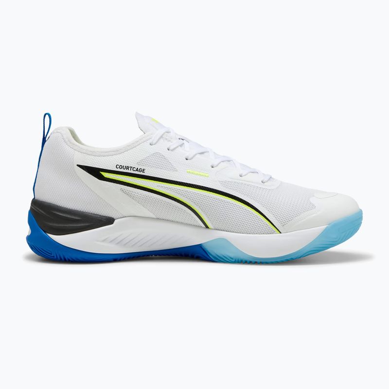 PUMA Eliminate Nitro 4 Game On kézilabdacipő Puma White/Glowing Red/Ultra Blue 9