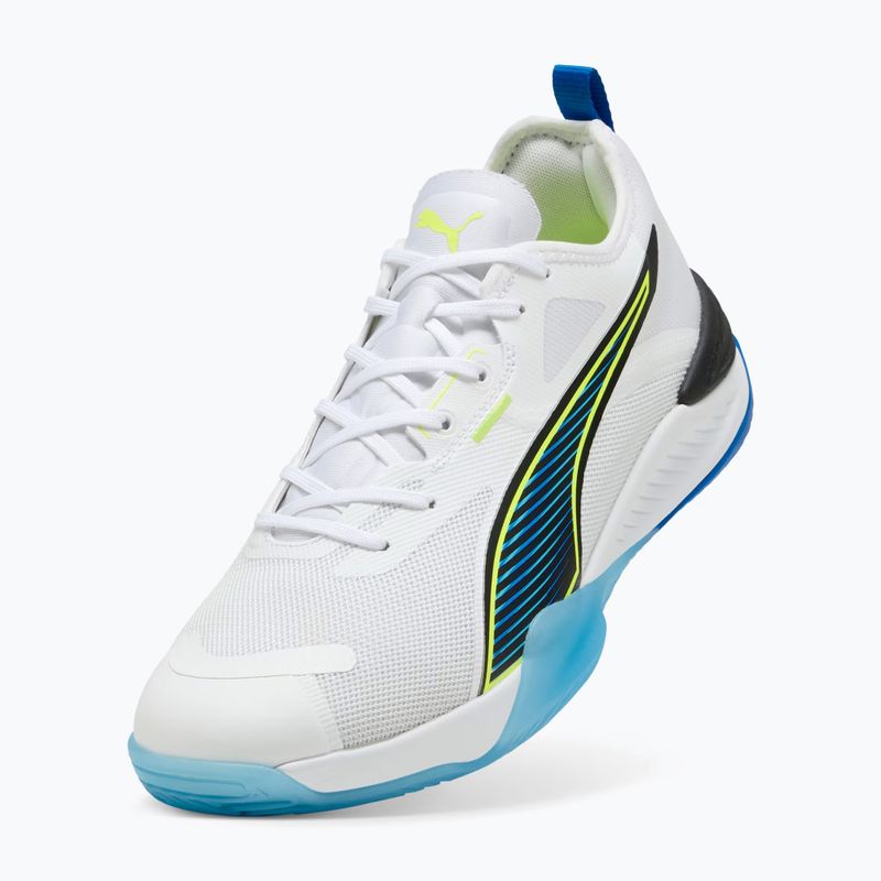 PUMA Eliminate Nitro 4 Game On kézilabdacipő Puma White/Glowing Red/Ultra Blue 10