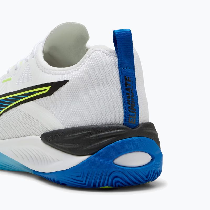 PUMA Eliminate Nitro 4 Game On kézilabdacipő Puma White/Glowing Red/Ultra Blue 13