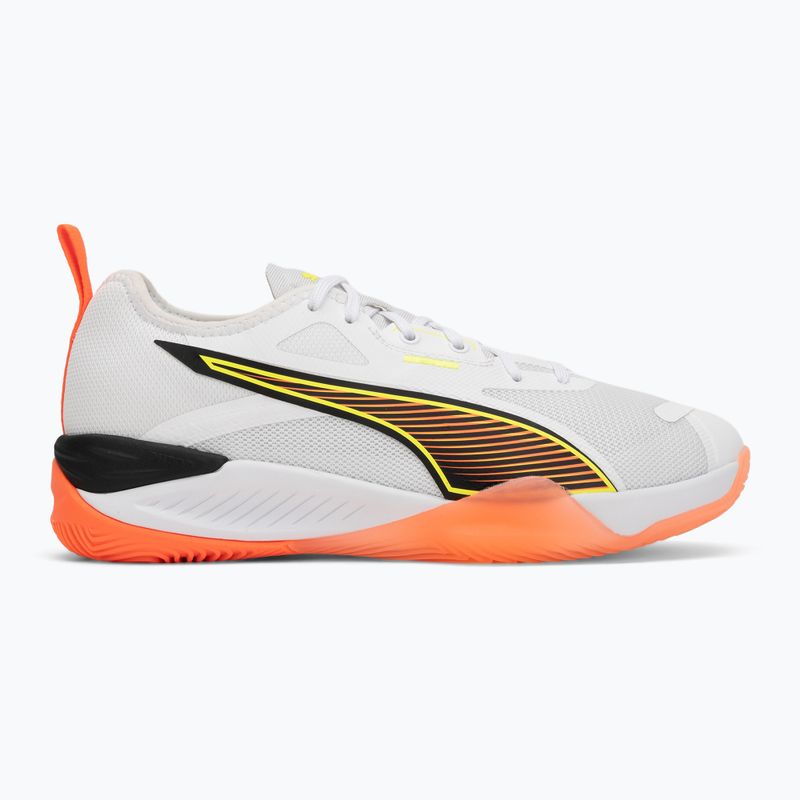 PUMA Eliminate Nitro 4 Game On kézilabdacipő Puma White/Glowing Red/Ultra Blue 2