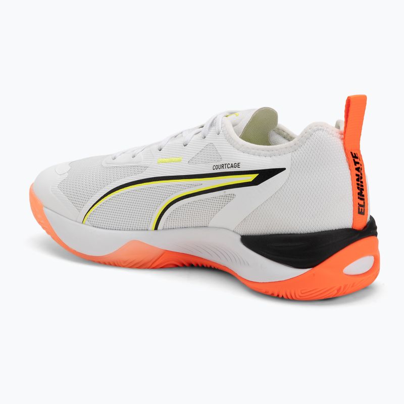PUMA Eliminate Nitro 4 Game On kézilabdacipő Puma White/Glowing Red/Ultra Blue 3