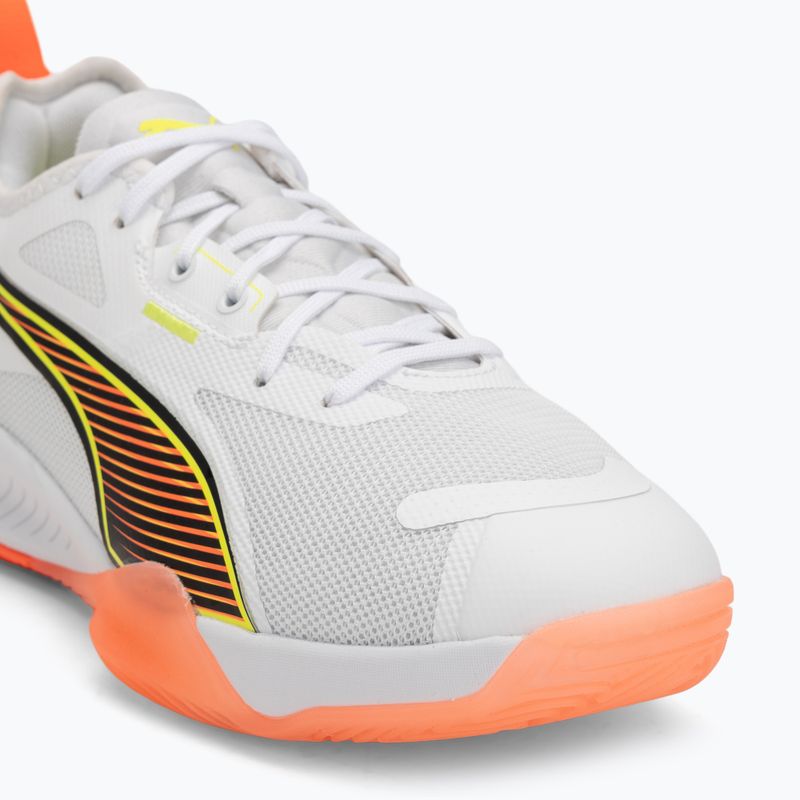 PUMA Eliminate Nitro 4 Game On kézilabdacipő Puma White/Glowing Red/Ultra Blue 7