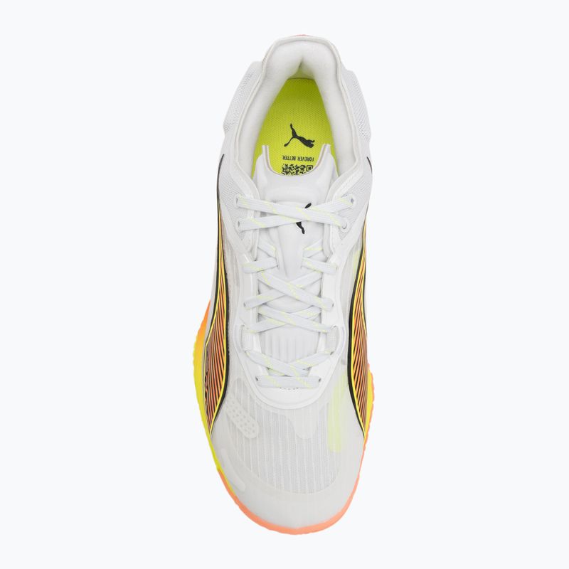 Kézilabda cipők PUMA Accelerate Nitro SQD 4 Game On puma white/glowing red/ultra blue 5