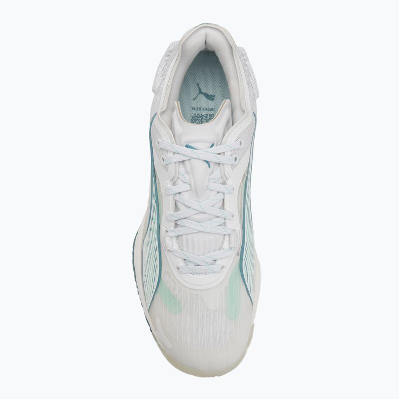 Női kézilabdacipő PUMA Accelerate Nitro SQD 4 Game On puma white/baltic sea blue/fresh water 5