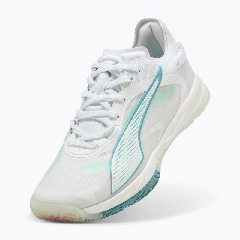 Női kézilabdacipő PUMA Accelerate Nitro SQD 4 Game On puma white/baltic sea blue/fresh water 10