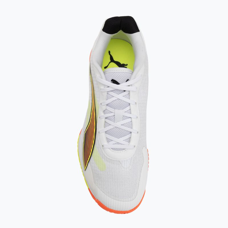 Kézilabda cipő PUMA Accelerate Turbo 4 Game On puma white/glowing red/ultra blue 5