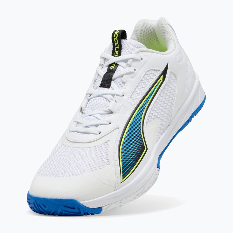 Kézilabda cipők PUMA Accelerate Pro 4 Game On puma white/glowing red/ultra blue 10
