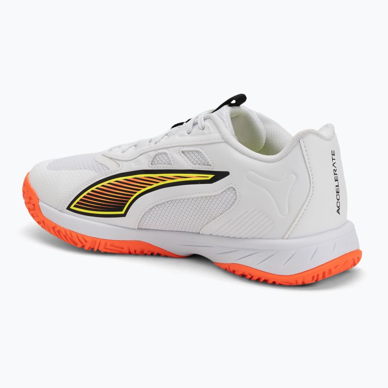 Kézilabda cipők PUMA Accelerate Pro 4 Game On puma white/glowing red/ultra blue 3