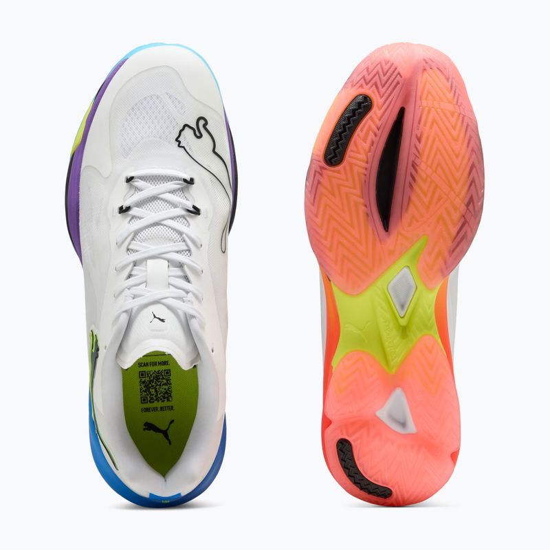 Kézilabdacipők PUMA Vantage Nitro Game On puma white/glowing red/ultra blue 12