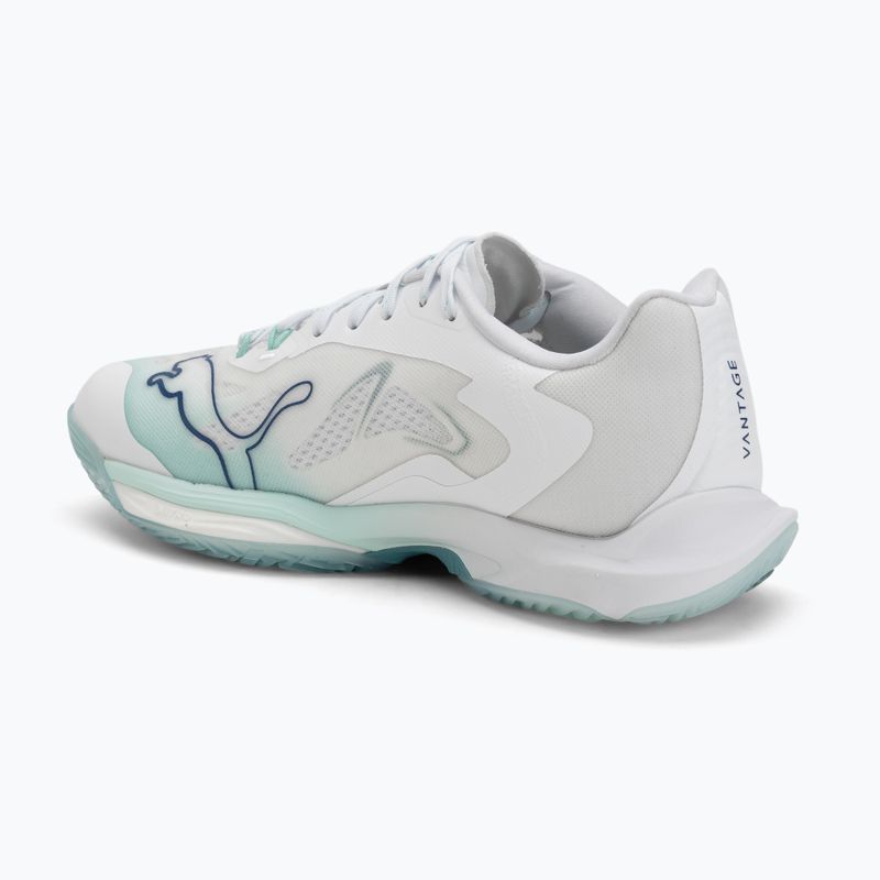 Női kézilabda cipő PUMA Vantage Nitro Game On Puma White/Baltic Blue/Fresh Water 3