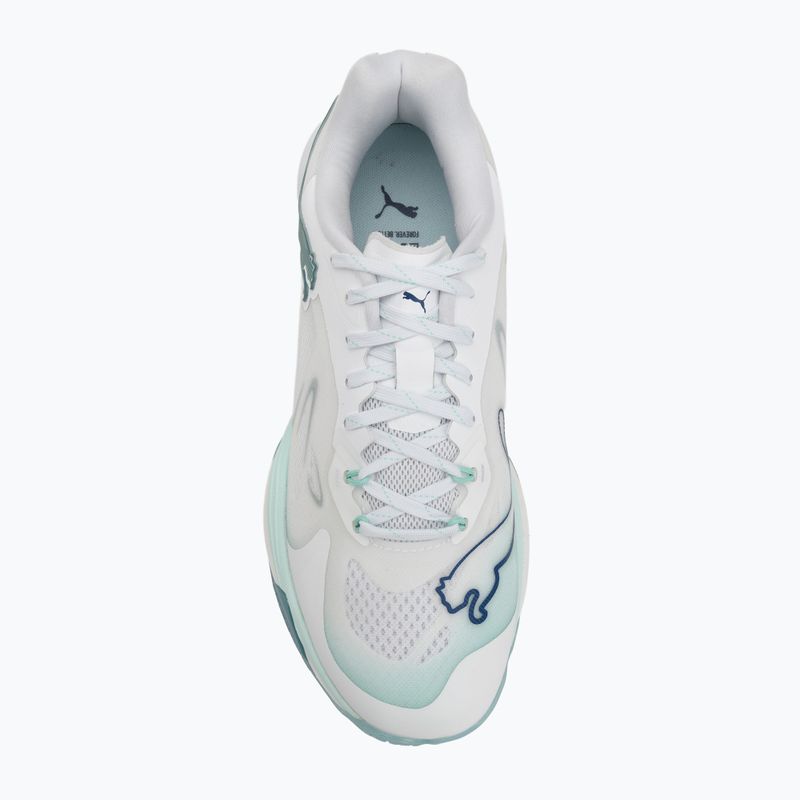 Női kézilabda cipő PUMA Vantage Nitro Game On Puma White/Baltic Blue/Fresh Water 5