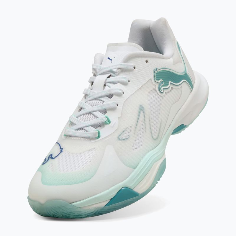 Női kézilabda cipő PUMA Vantage Nitro Game On Puma White/Baltic Blue/Fresh Water 10