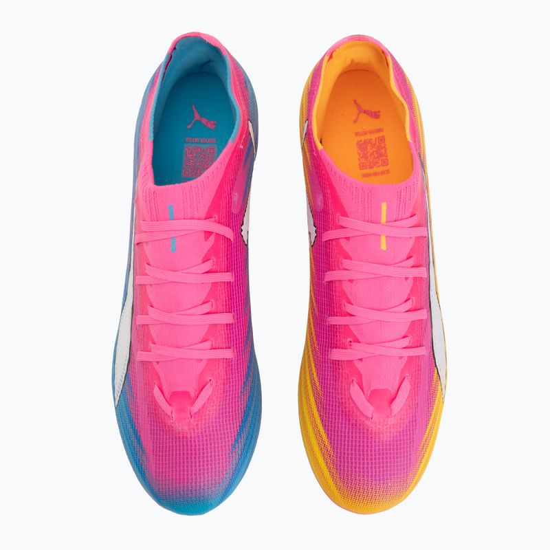 Futballcipő PUMA Ultra 6 Match FG/AG poison pink/puma white/sun stream/bright aqua/puma black 5