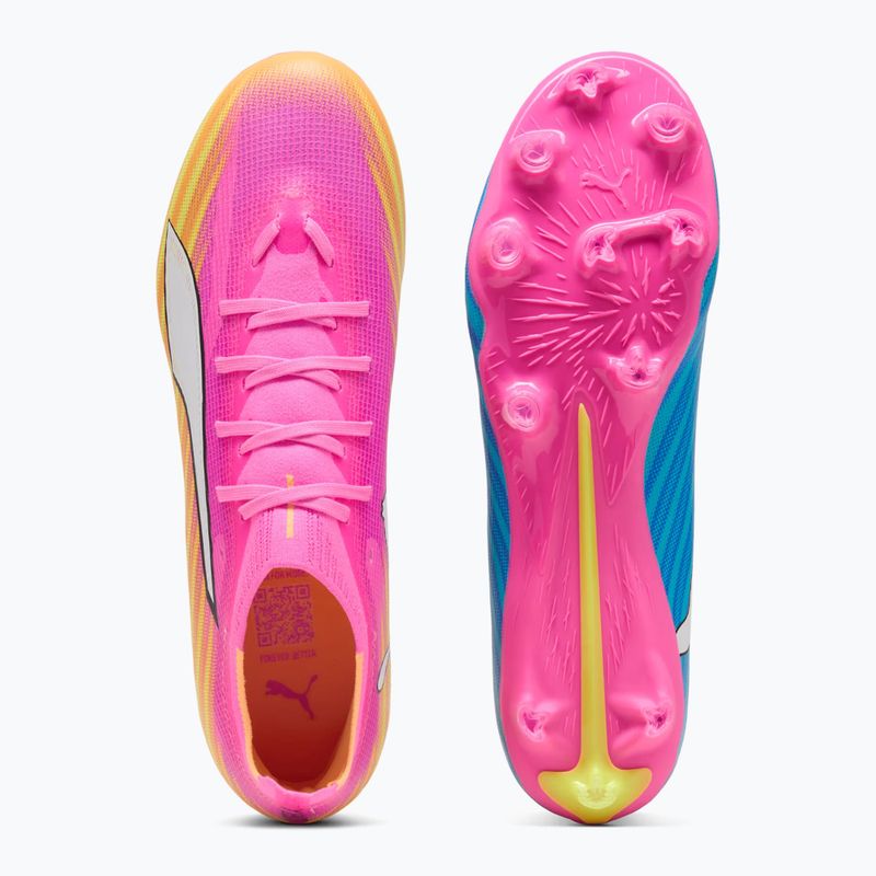 Futballcipő PUMA Ultra 6 Match FG/AG poison pink/puma white/sun stream/bright aqua/puma black 5