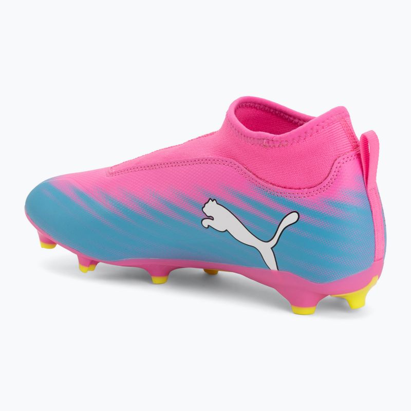 Gyerek focicipő PUMA Ultra 6 Match+ LL FG/AG Jr poison pink/puma white/sun stream/bright aqua/puma black 3