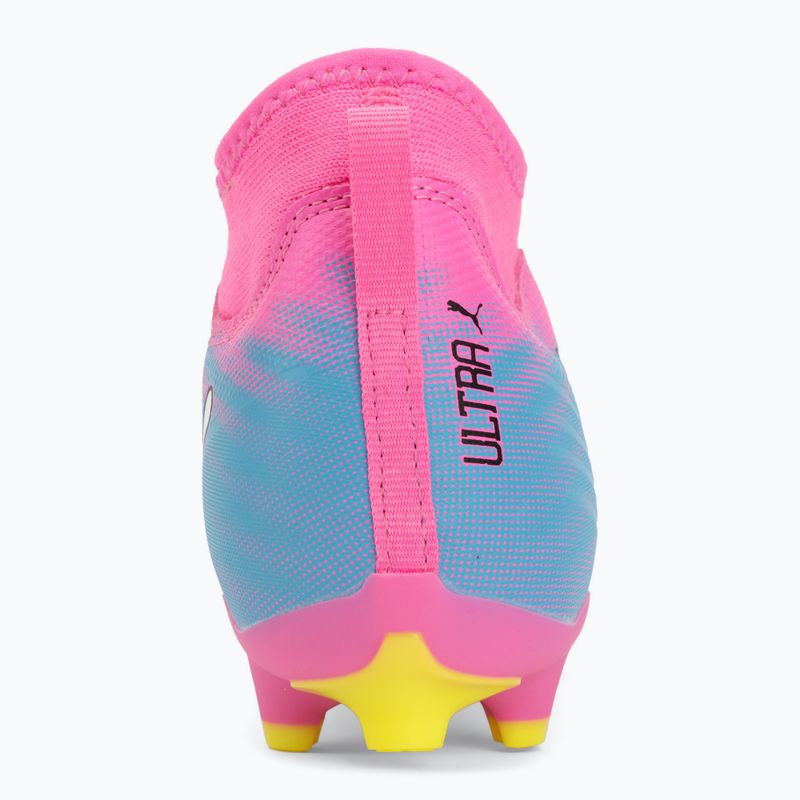 Gyerek focicipő PUMA Ultra 6 Match+ LL FG/AG Jr poison pink/puma white/sun stream/bright aqua/puma black 6