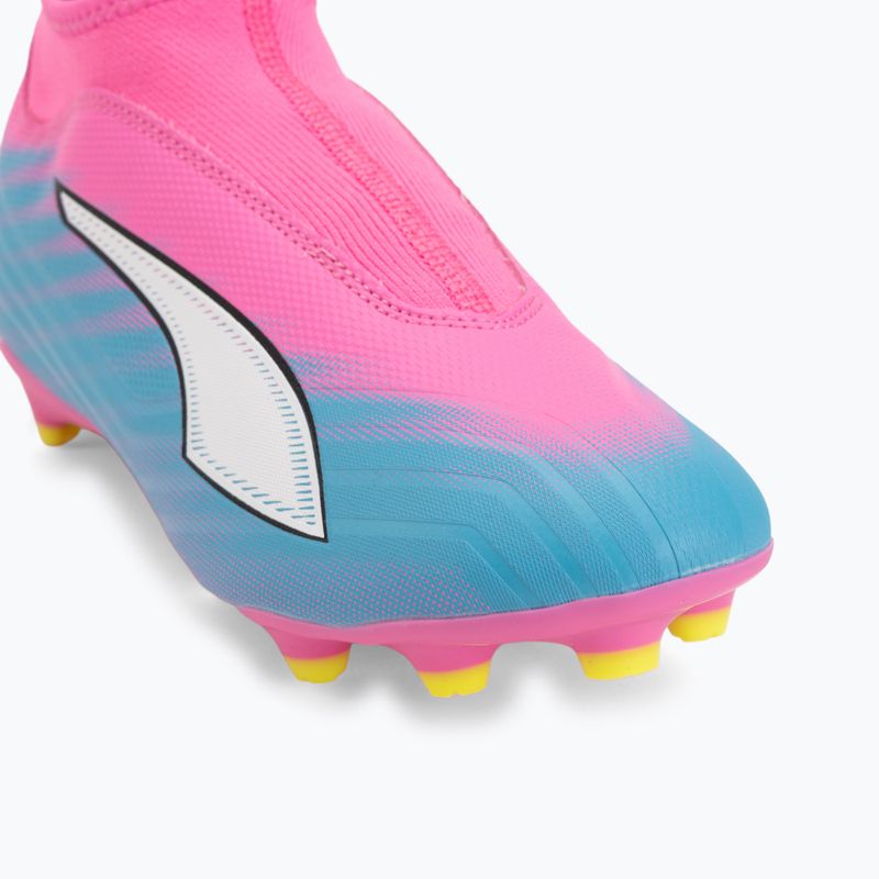 Gyerek focicipő PUMA Ultra 6 Match+ LL FG/AG Jr poison pink/puma white/sun stream/bright aqua/puma black 7