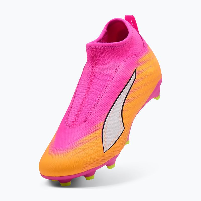 Gyerek focicipő PUMA Ultra 6 Match+ LL FG/AG Jr poison pink/puma white/sun stream/bright aqua/puma black 3