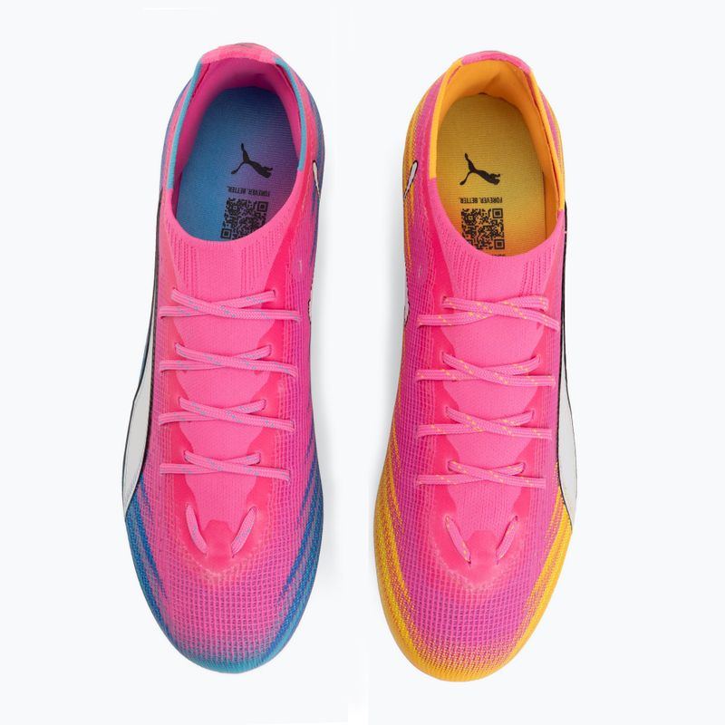 Futballcipő PUMA Ultra 6 Pro FG/AG poison pink/puma white/sunstream/bright aqua/puma black 5