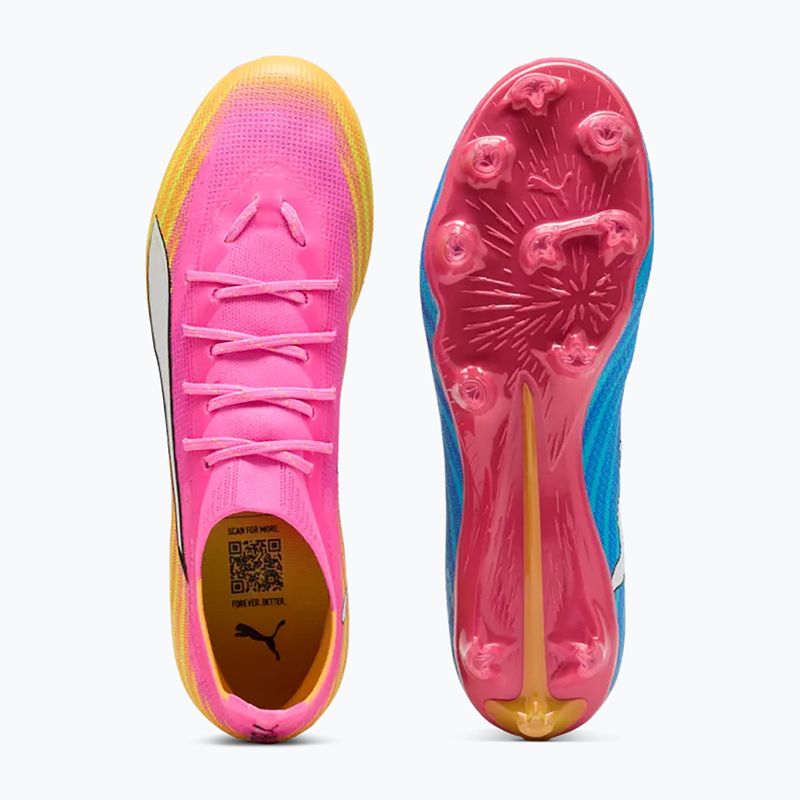 Futballcipő PUMA Ultra 6 Pro FG/AG poison pink/puma white/sunstream/bright aqua/puma black 5