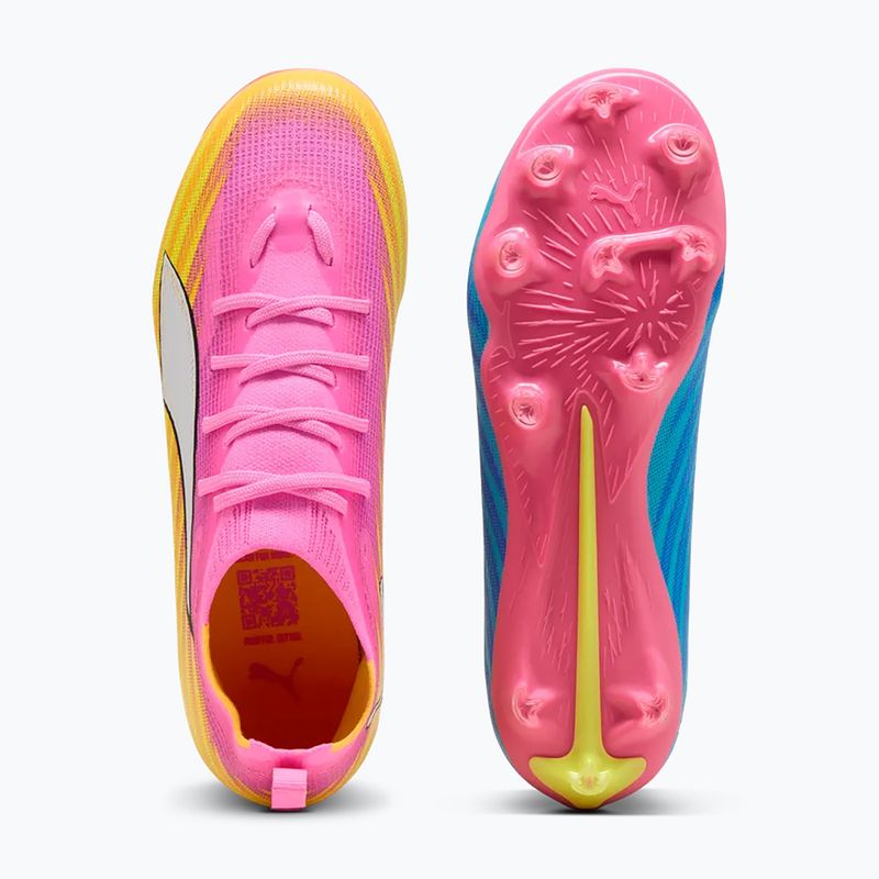 Gyerek focicipő PUMA Ultra 6 Pro Jr FG/AG poison pink/puma white/sunstream/bright aqua/puma black 3
