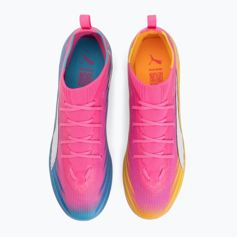 Gyerek focicipő PUMA Ultra 6 Pro Jr FG/AG poison pink/puma white/sunstream/bright aqua/puma black 5