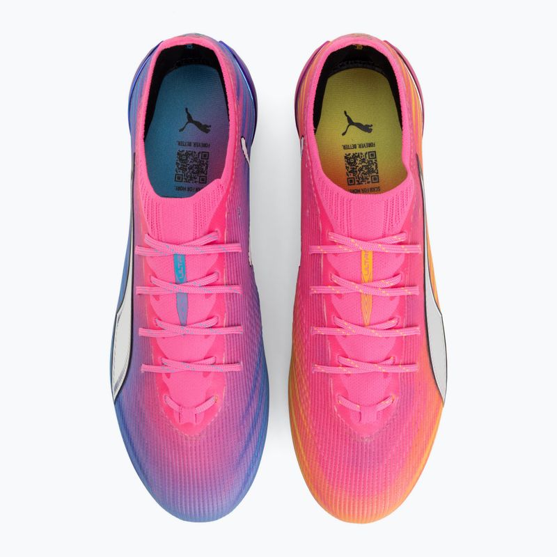 Futballcipő PUMA Ultra 6 Ultimate FG poison pink/puma white/sun stream/bright aqua/puma black 5