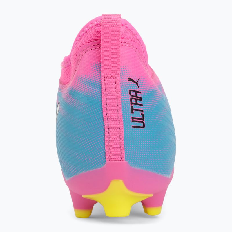 Gyerek focicipő PUMA Ultra 6 Match FG/AG Jr poison pink/puma white/sun stream/bright aqua/puma black 6