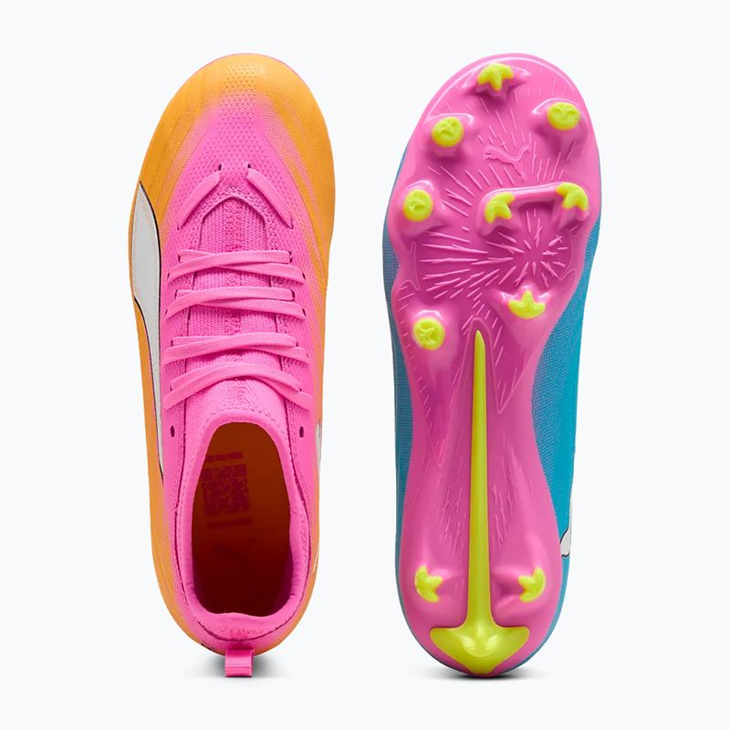 Gyerek focicipő PUMA Ultra 6 Match FG/AG Jr poison pink/puma white/sun stream/bright aqua/puma black 5