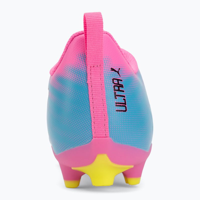 Gyerek focicipő PUMA Ultra 6 Play FG/AG Jr poison pink/puma white/sun stream/bright aqua/puma black 6