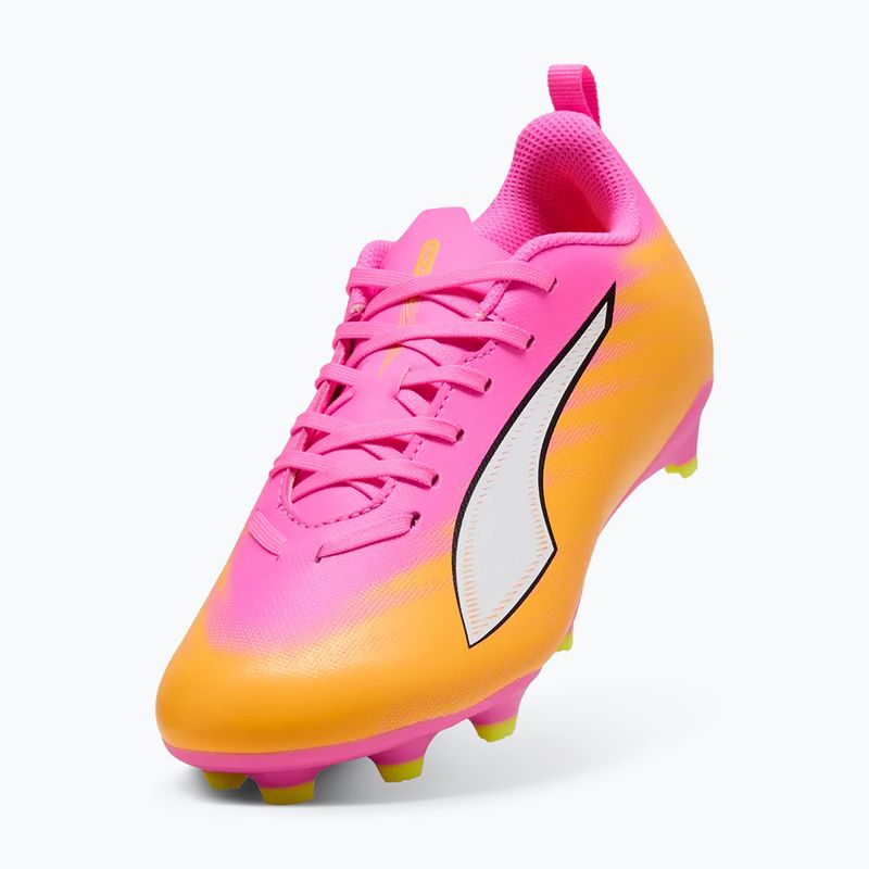 Gyerek focicipő PUMA Ultra 6 Play FG/AG Jr poison pink/puma white/sun stream/bright aqua/puma black 5