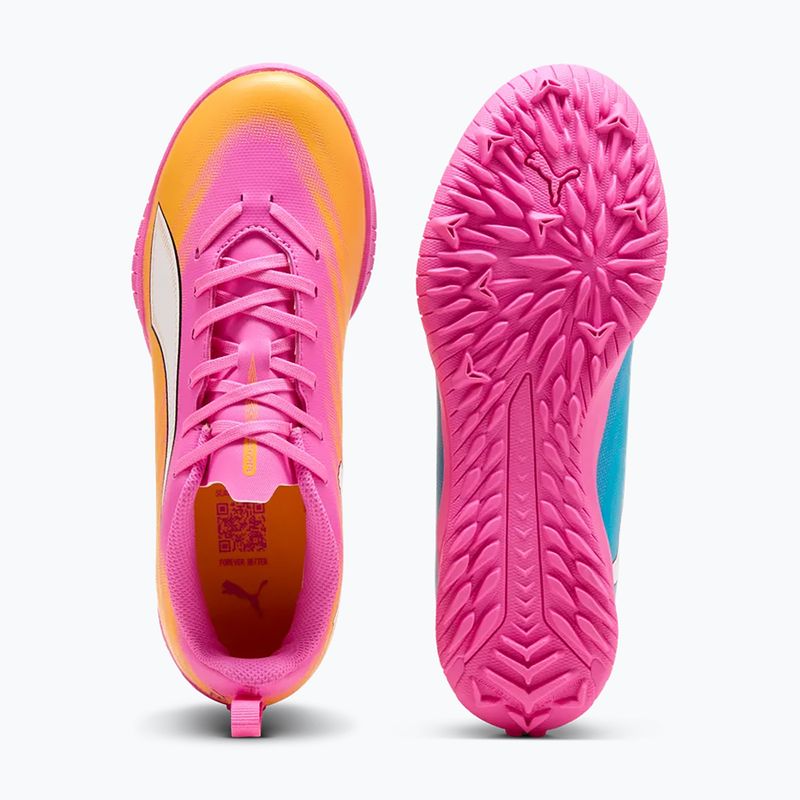 Gyerek focicipő PUMA Ultra 6 Play TT Jr poison pink/puma white/sun stream/bright aqua/puma black 4