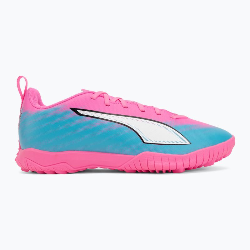 Gyerek focicipő PUMA Ultra 6 Play TT Jr poison pink/puma white/sun stream/bright aqua/puma black 2