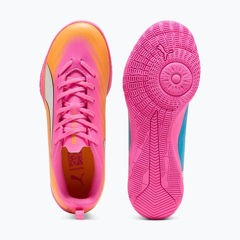 Gyerek focicipő PUMA Ultra 6 Play It Jr poison pink/puma wht/sun stream/bright aqua/puma blk 4