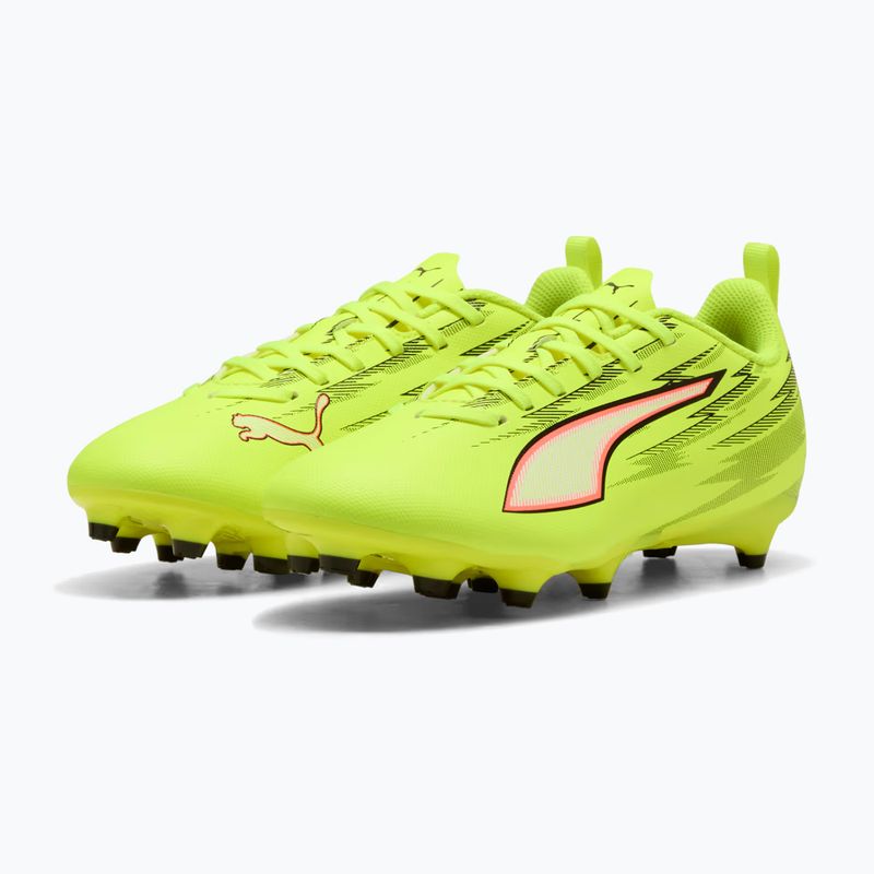 Gyerek focicipő PUMA Ultra 6 Play FG/AG Jr yellow alert/puma black/glowing red/lime squeeze 9