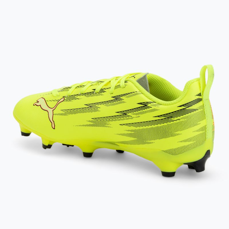 Gyerek focicipő PUMA Ultra 6 Play FG/AG Jr yellow alert/puma black/glowing red/lime squeeze 3