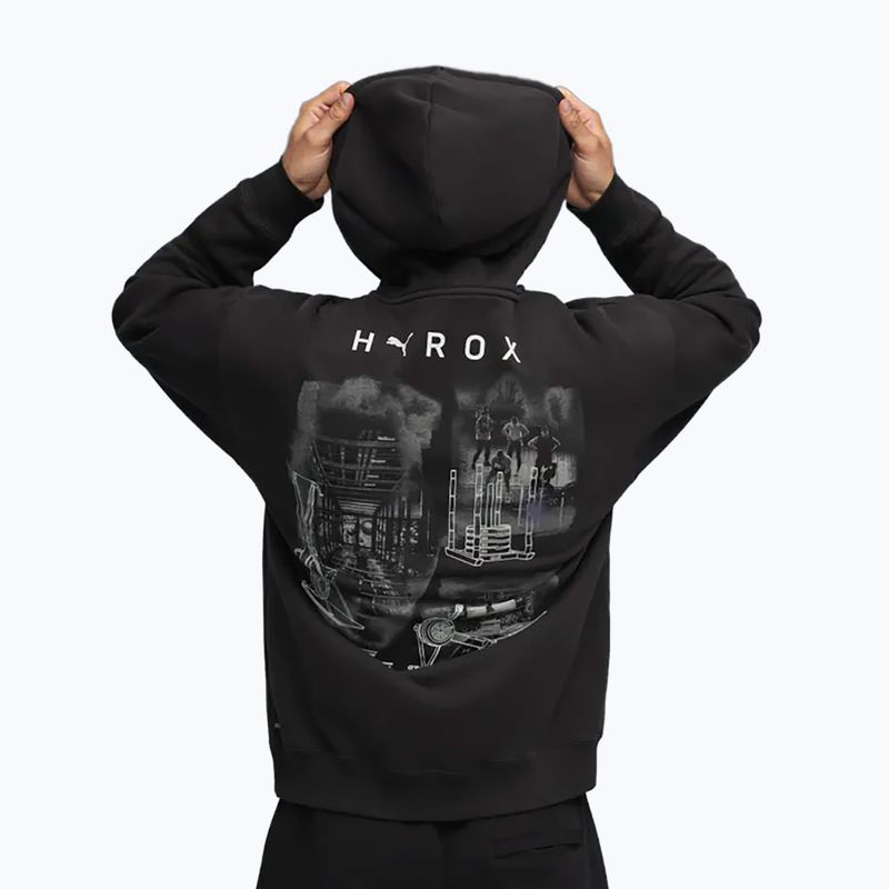 Férfi edzőpulóver PUMA x HYROX Heavyweight Hoodie fekete 3